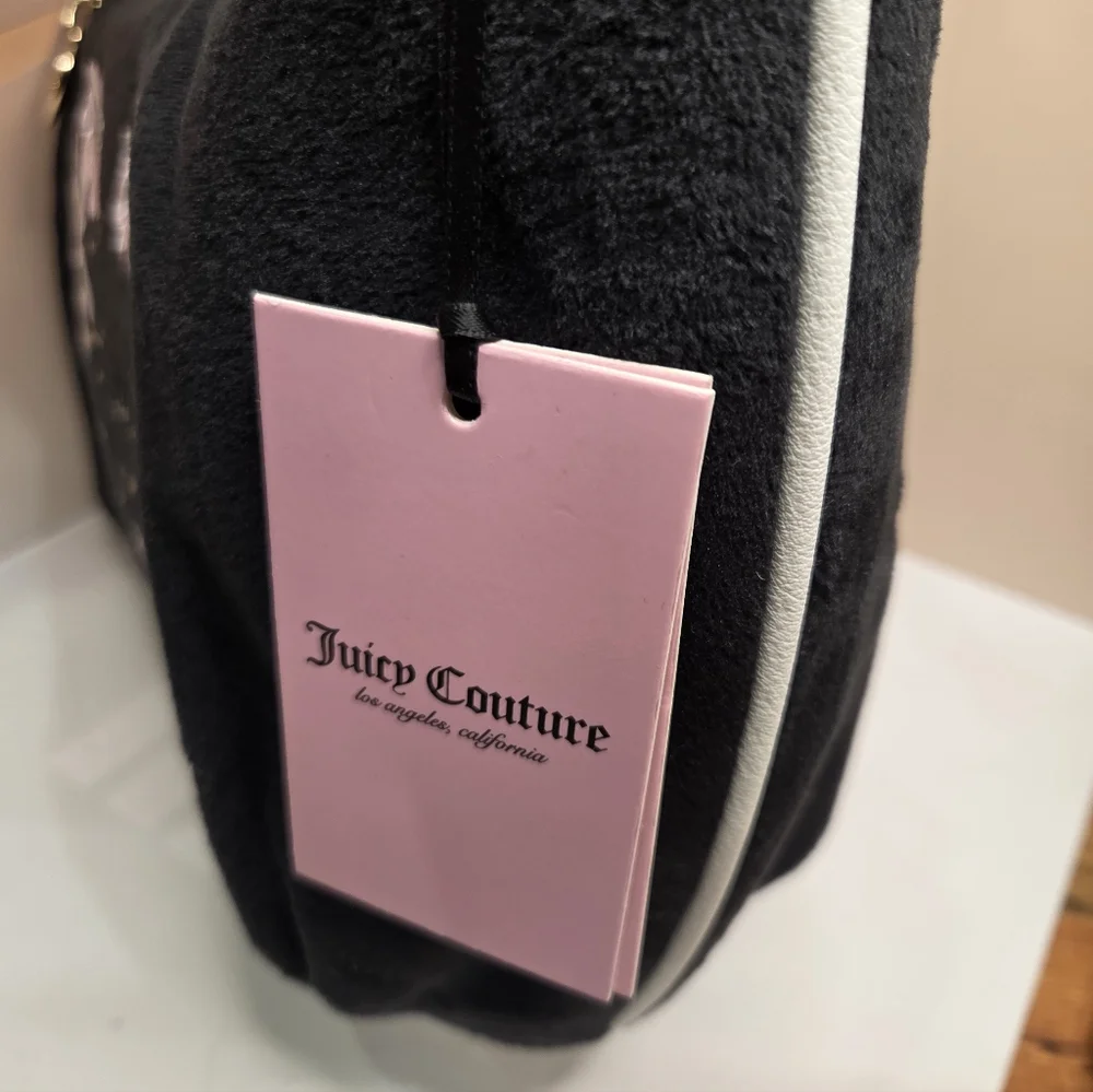 🖤▪️Juicy Couture ▪️Black and Pink Juicy In bloom  Hobo Bag
